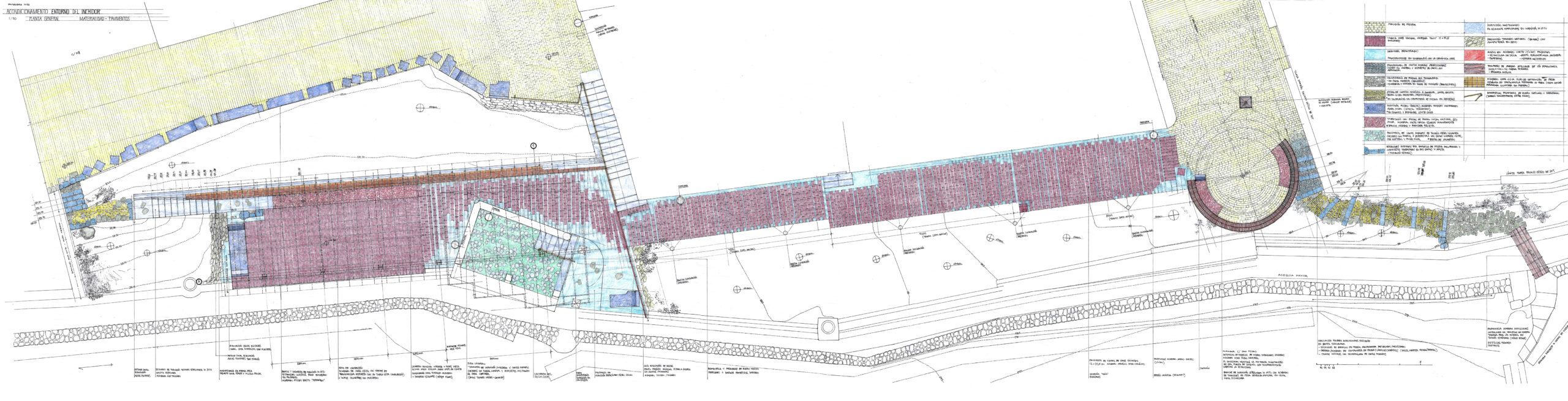 Plano a color del proyecto Una pérgola abierta a la huerta (Bona Fide)